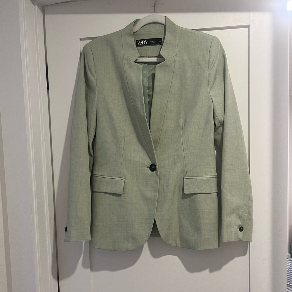 Zara Light Green Blazer